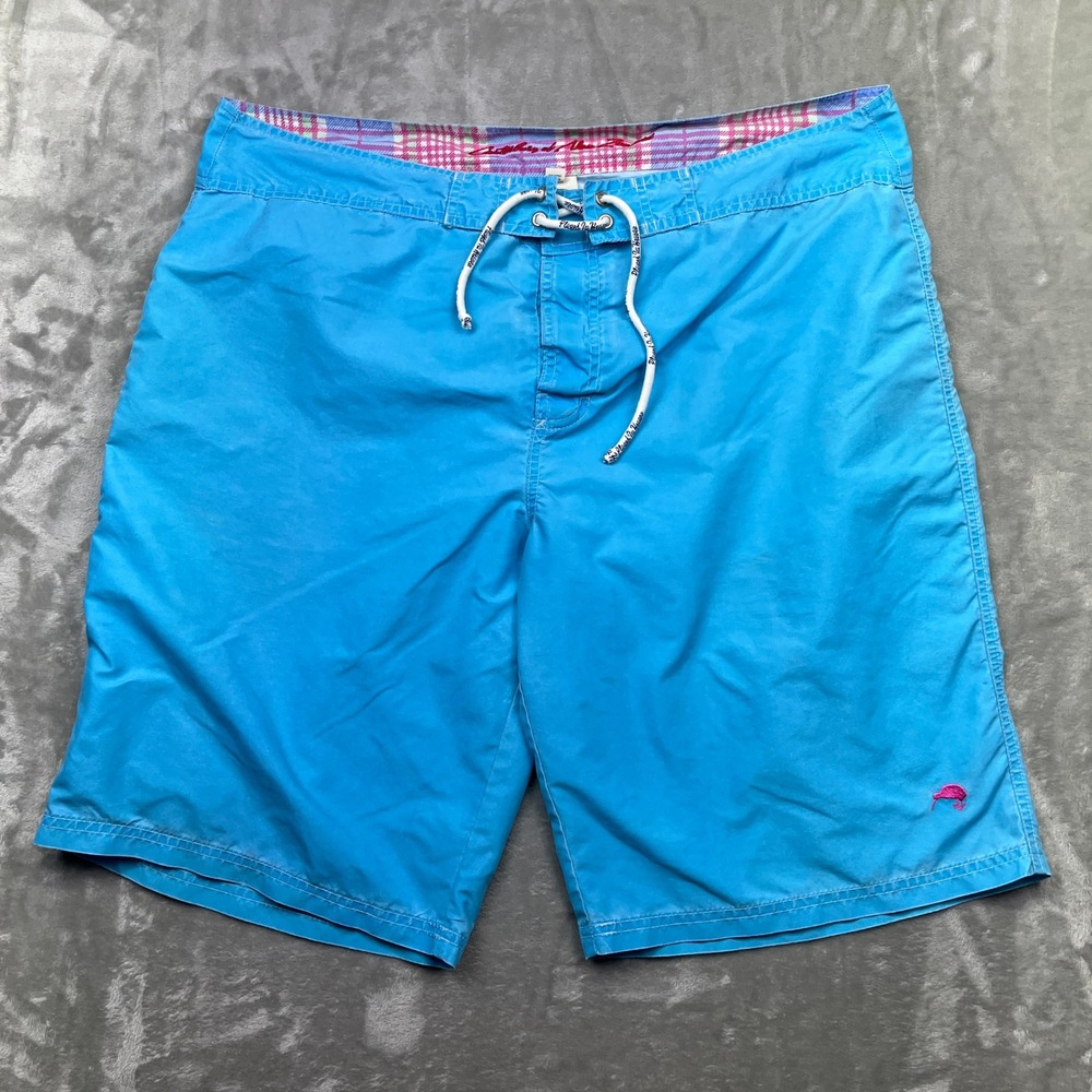 Canterbury of New Zealand Swim Trunks Board Shorts Drawstring‎ Blue Sz 40" Boho
